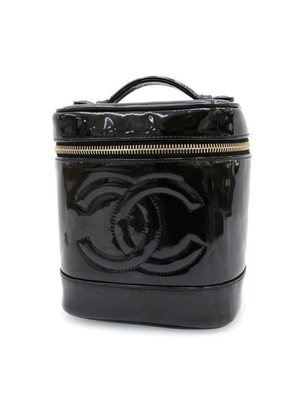 Chanel Patent Vanity Bag Black